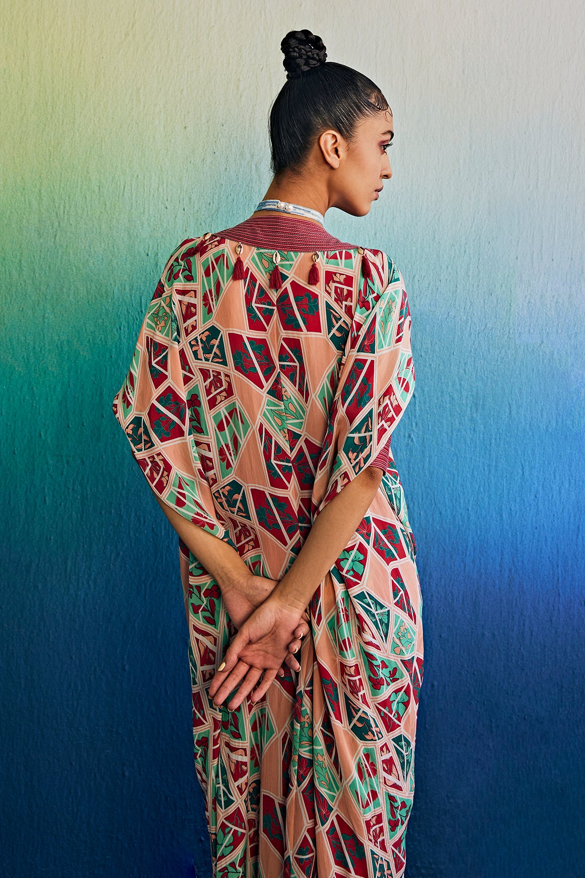 Salmon Pink Kaftan Set