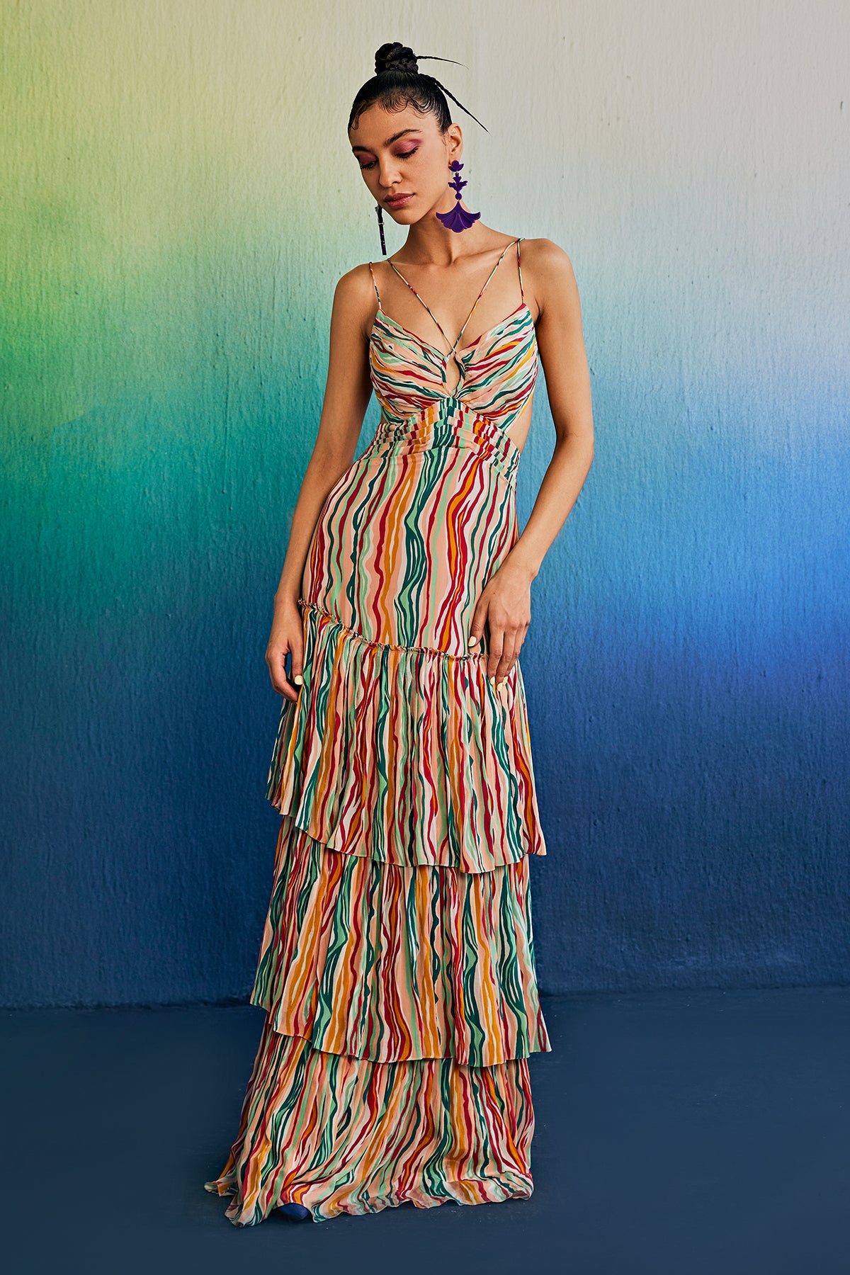 Salmon Pink Maxi Dress