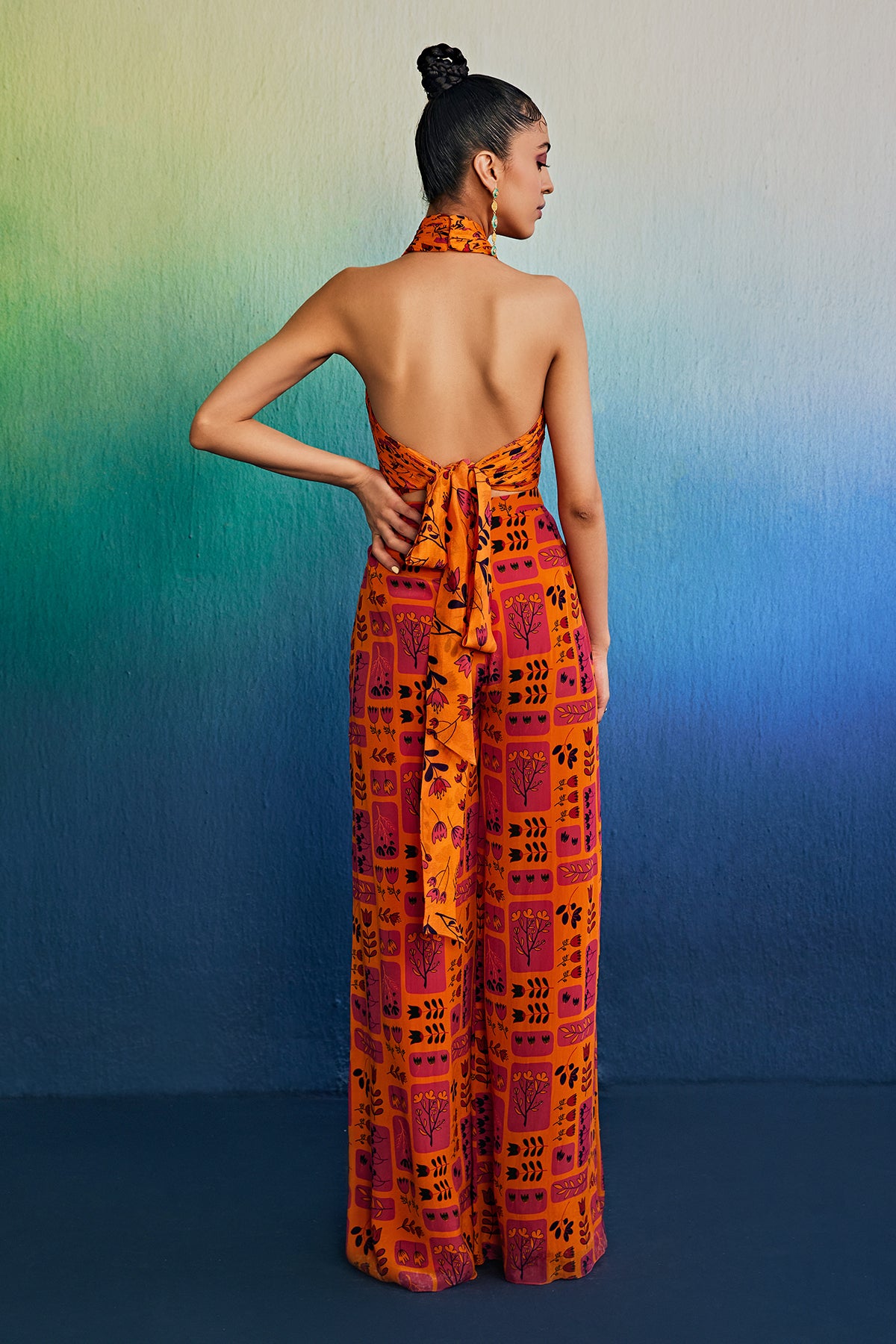 Tangerine Croptop Pant Set