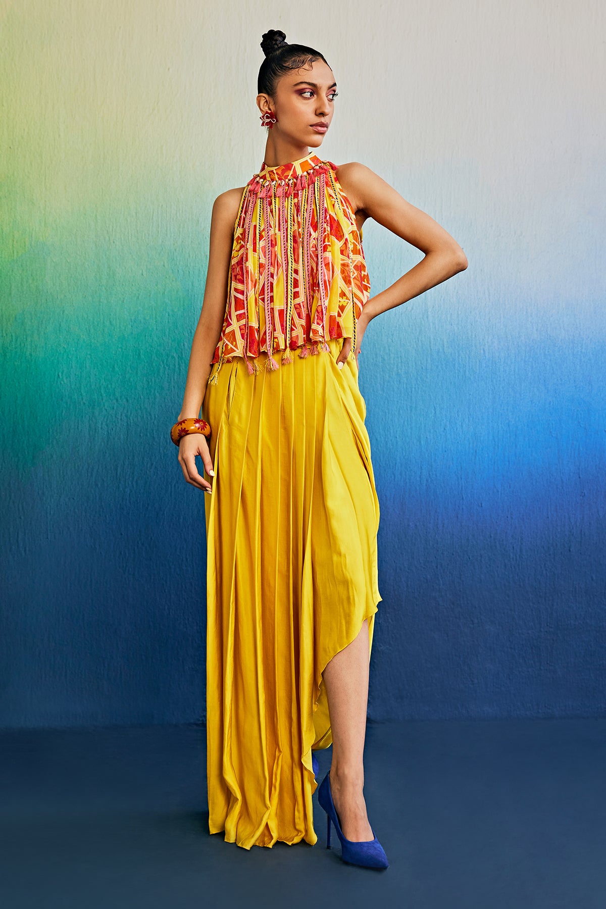 Sunrise Yellow Croptop Set