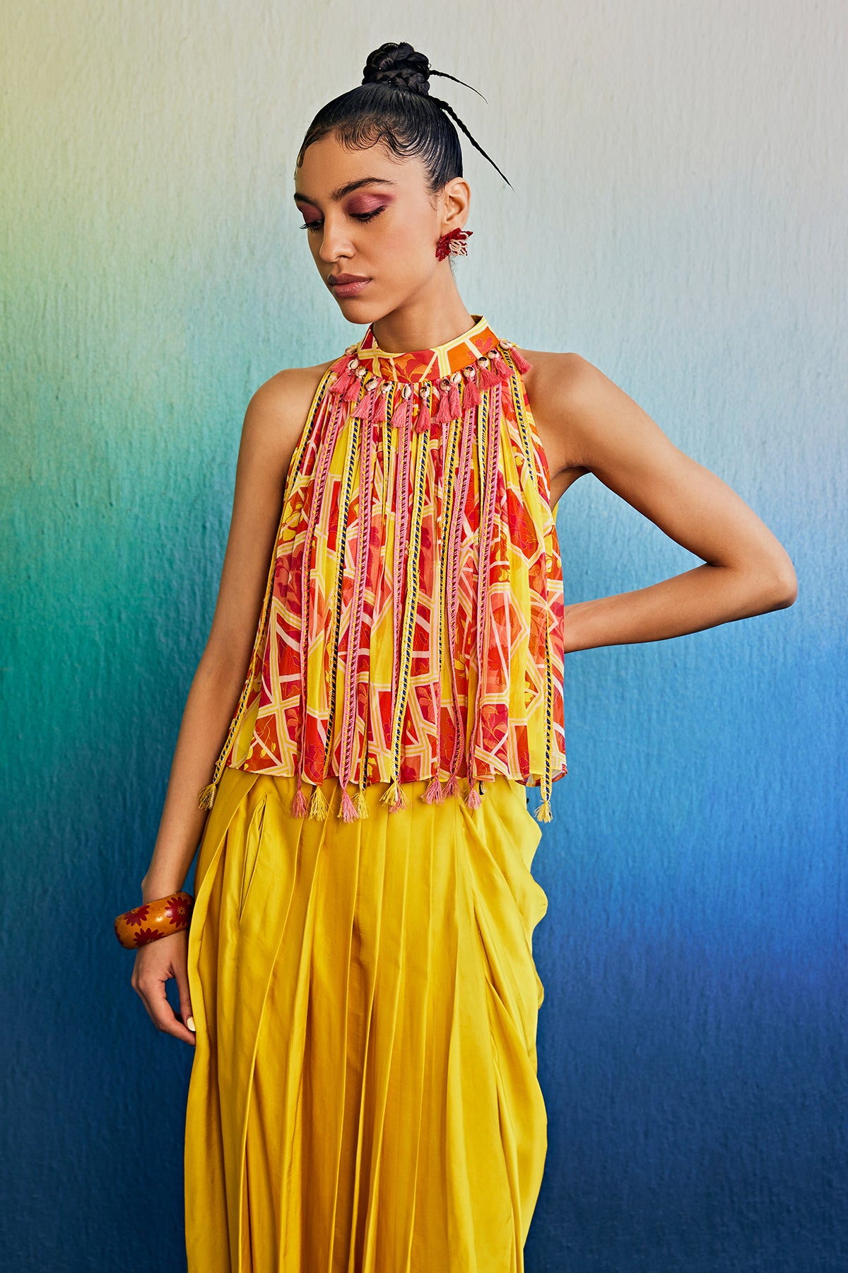 Sunrise Yellow Croptop Set