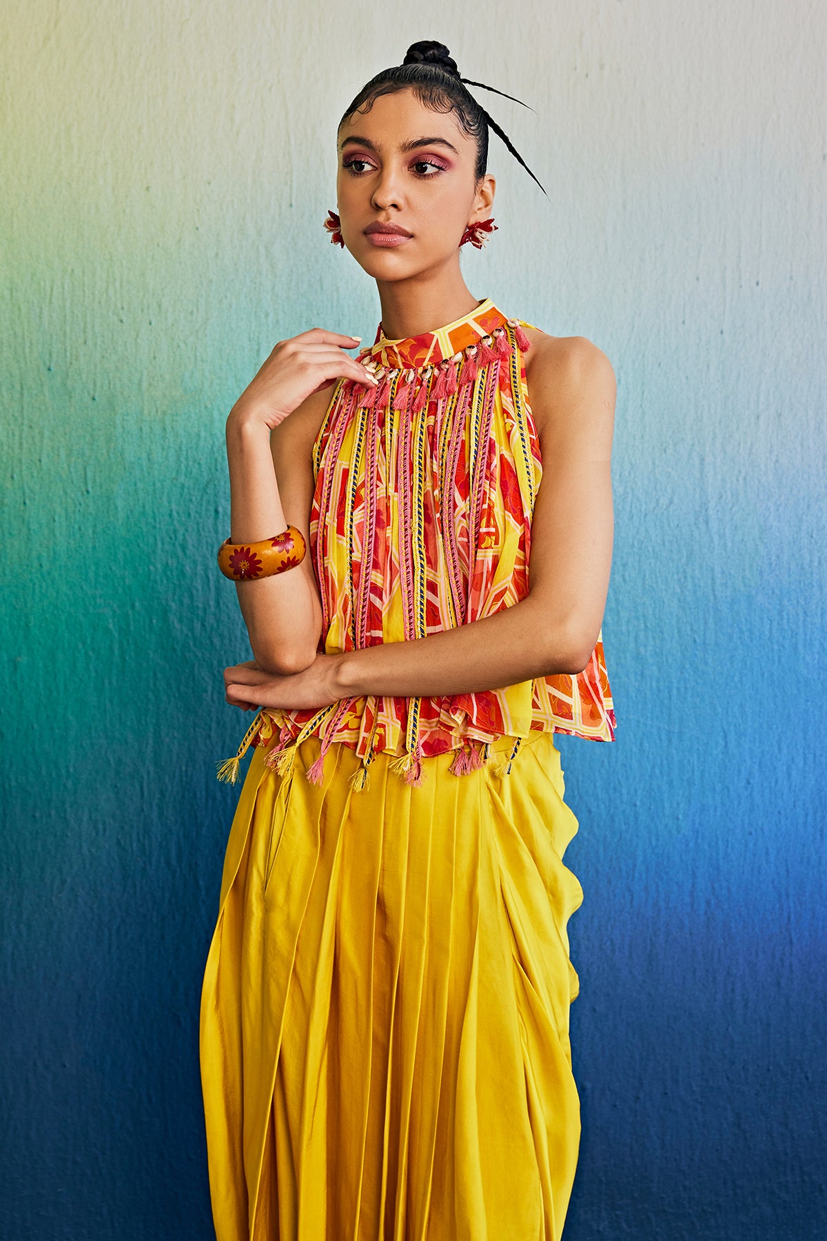 Sunrise Yellow Croptop Set