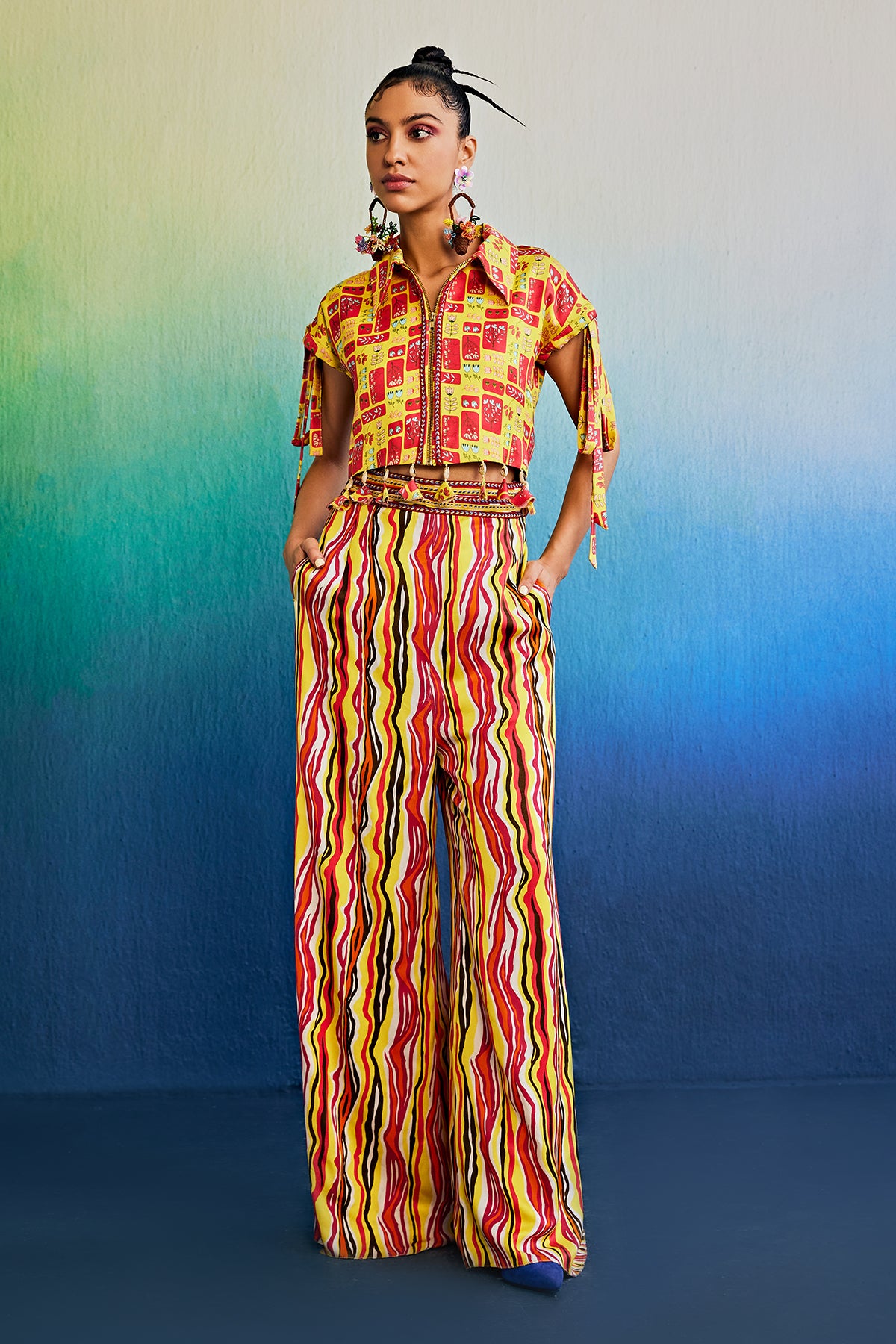 Sunrise Yellow Croptop Set