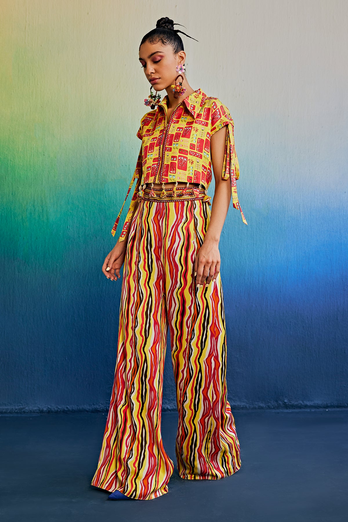 Sunrise Yellow Croptop Set