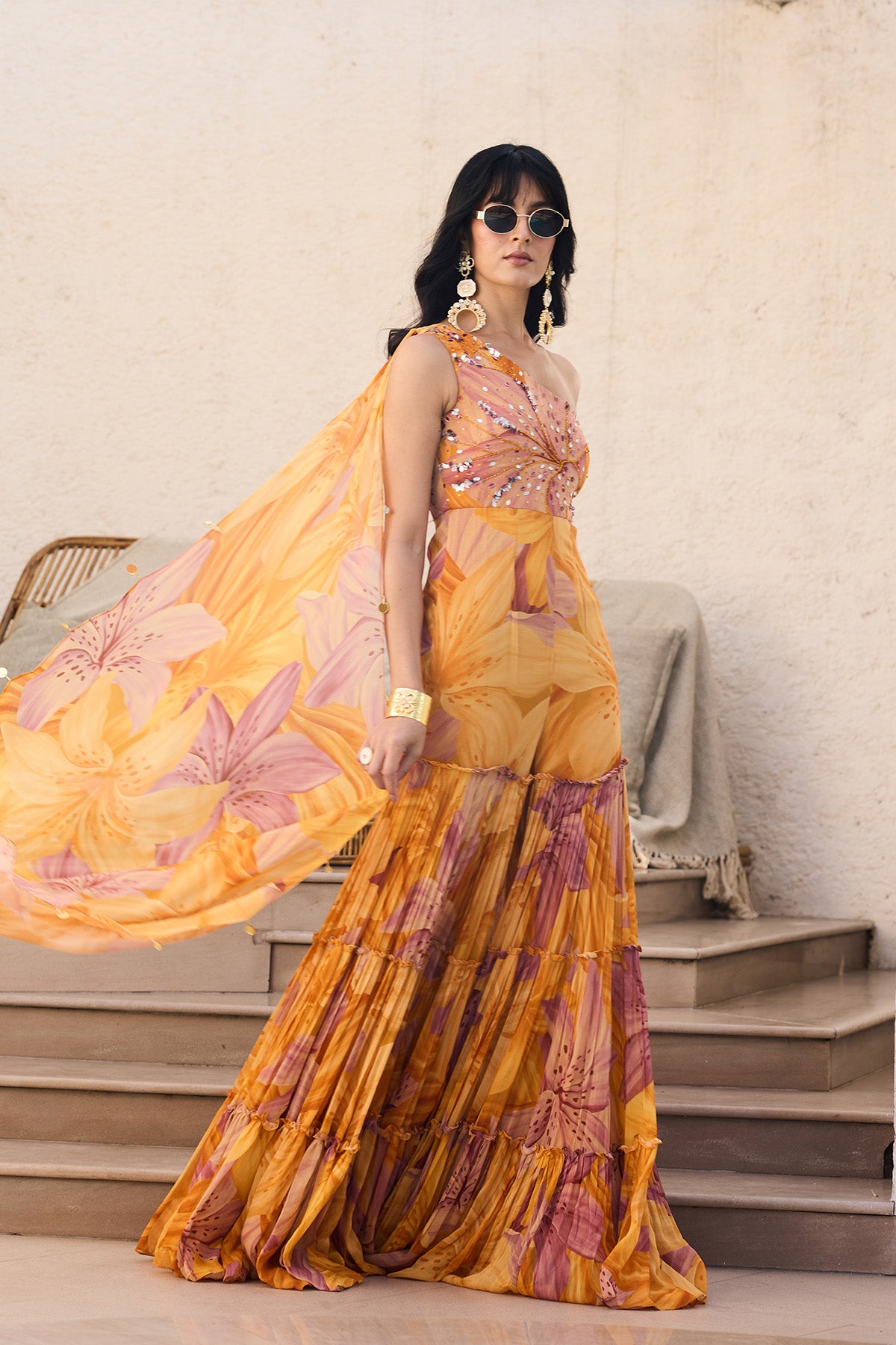 Sunlit Lily Printed Jumpsuit