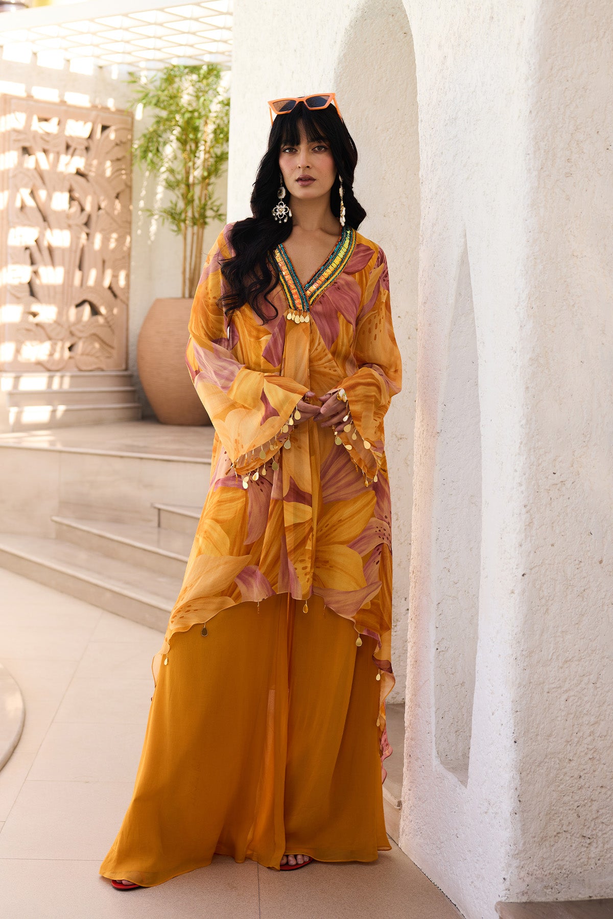 Sunlit Lily Printed Kurti Set