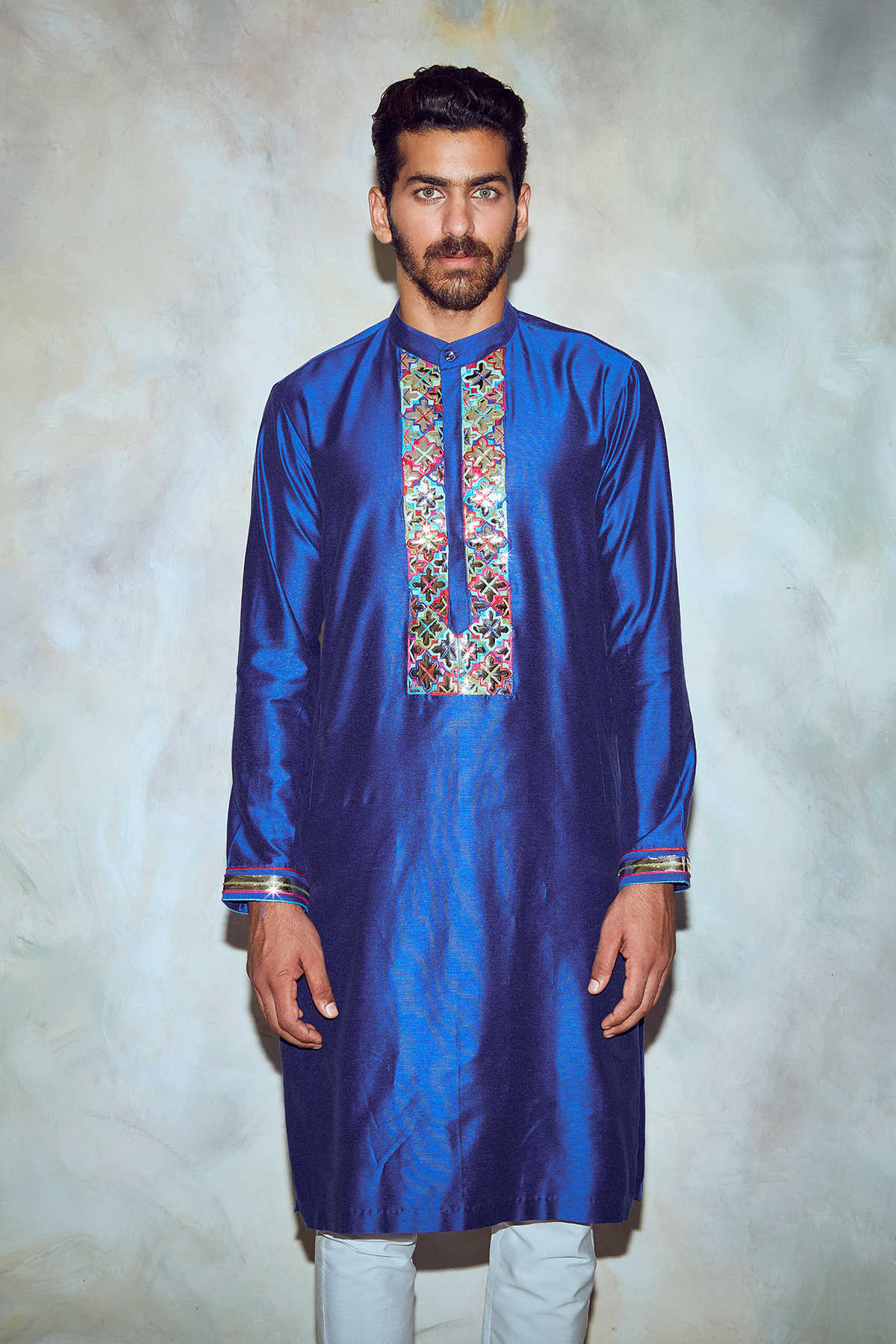 Cobalt Blue Box Kurta