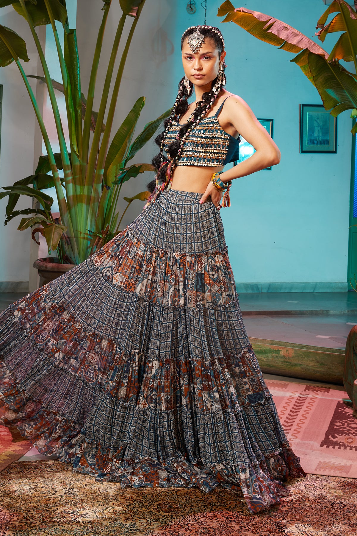 Crop Top & Skirt Set