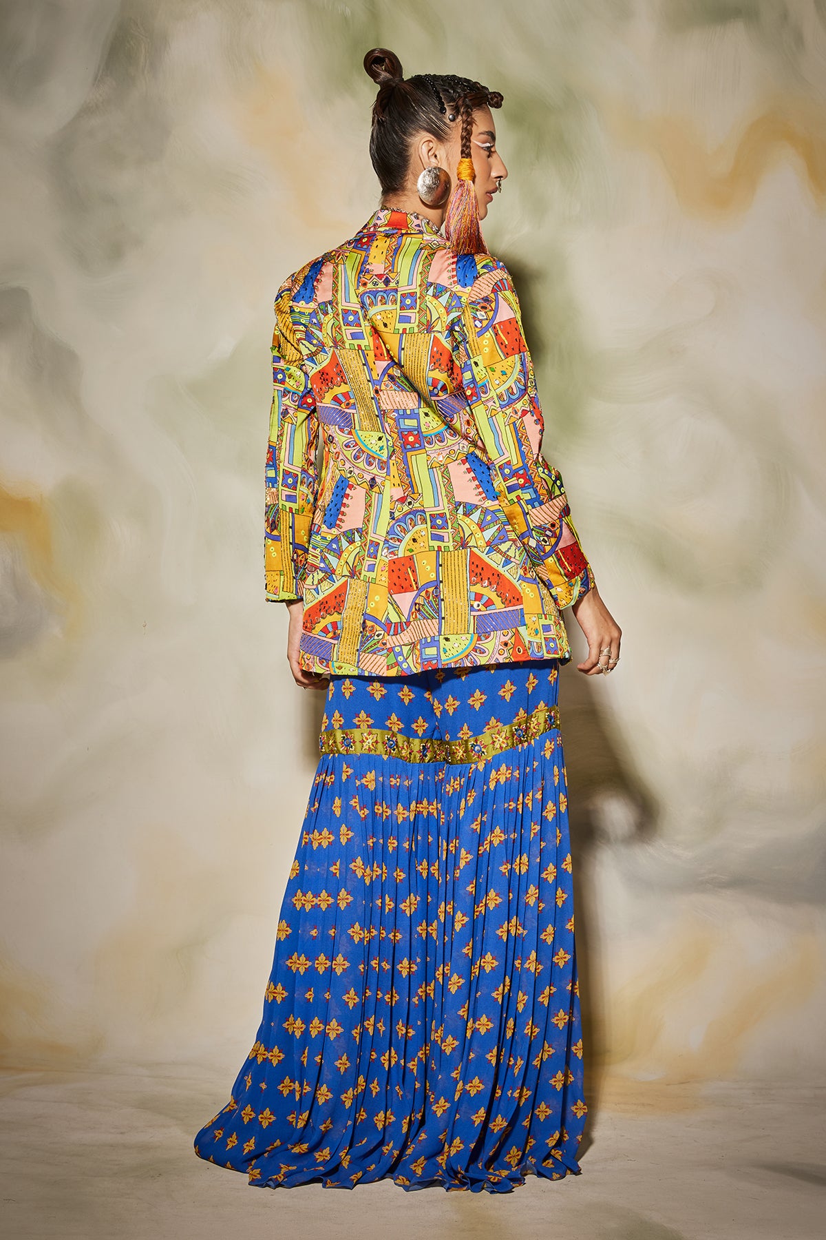 Neon Yellow Blazer Set