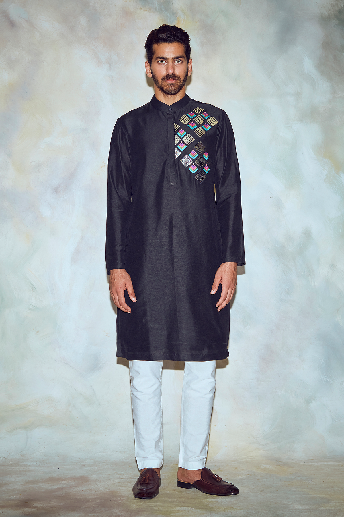 Black Acrylic Kurta