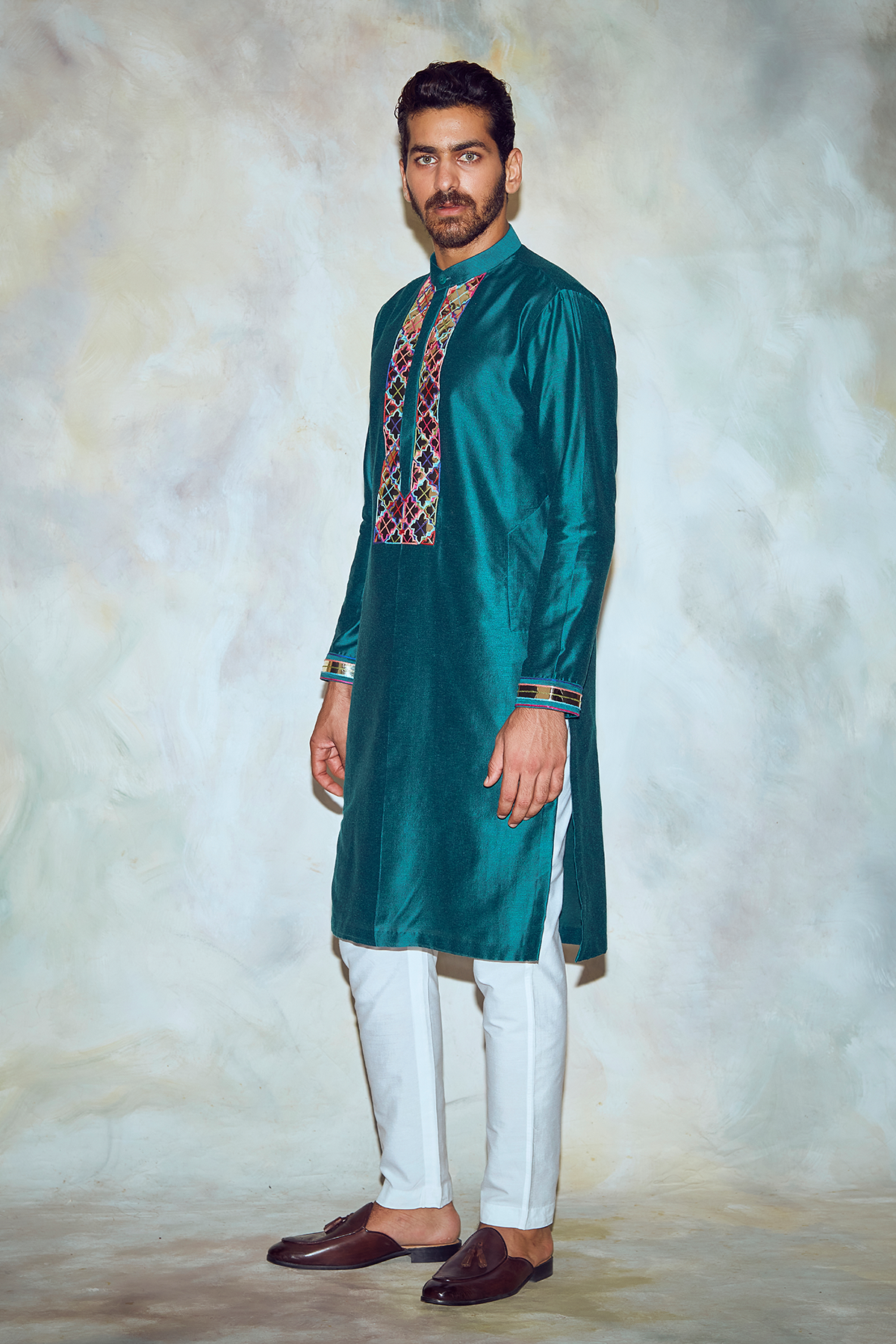 Dark Green Box Kurta