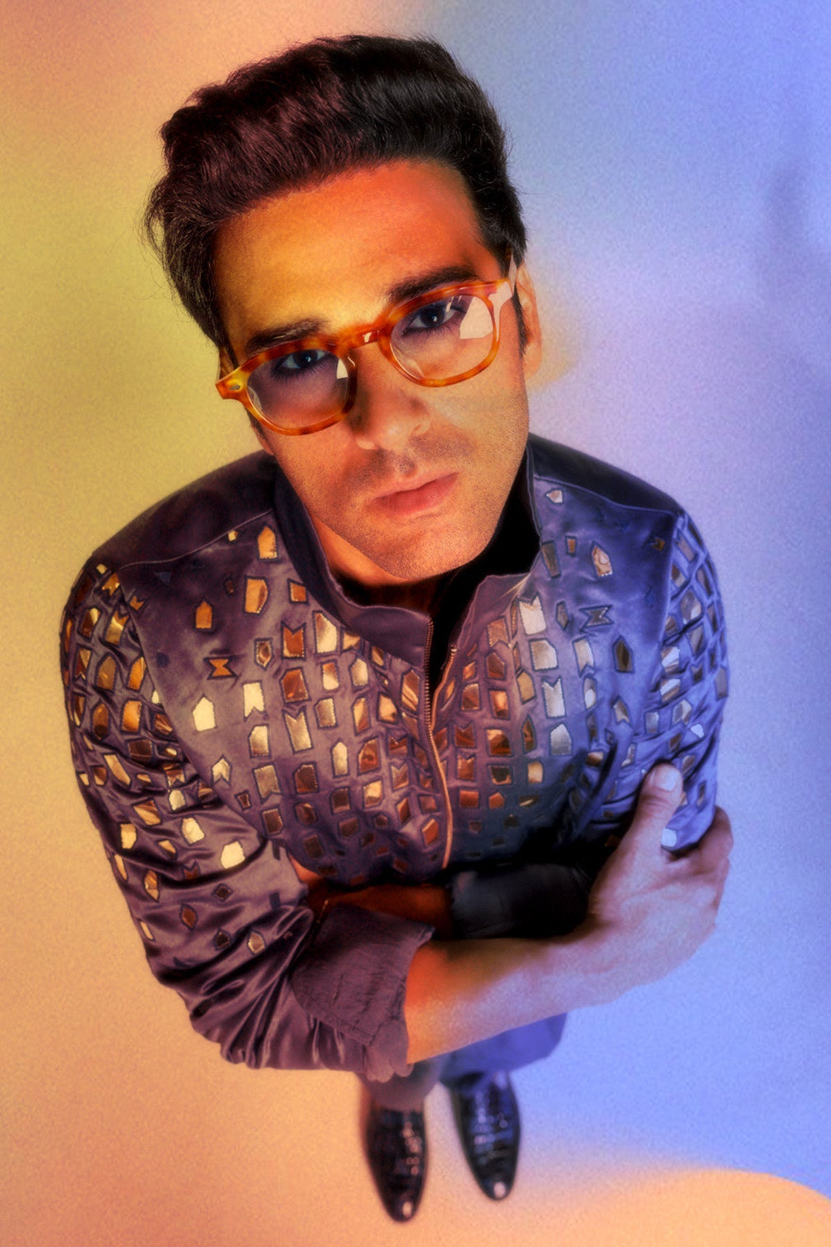 Pulkit Samrat in Cool Grey  Acrylic and Thread Dropdown Embroidered bomber Jacket With  Cool Grey Pants