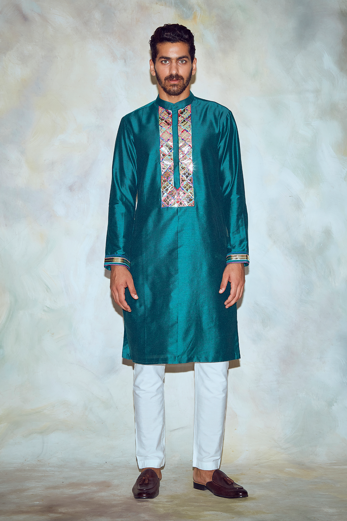 Dark Green Box Kurta