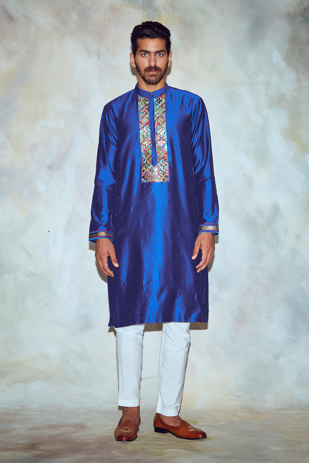 Cobalt Blue Box Kurta