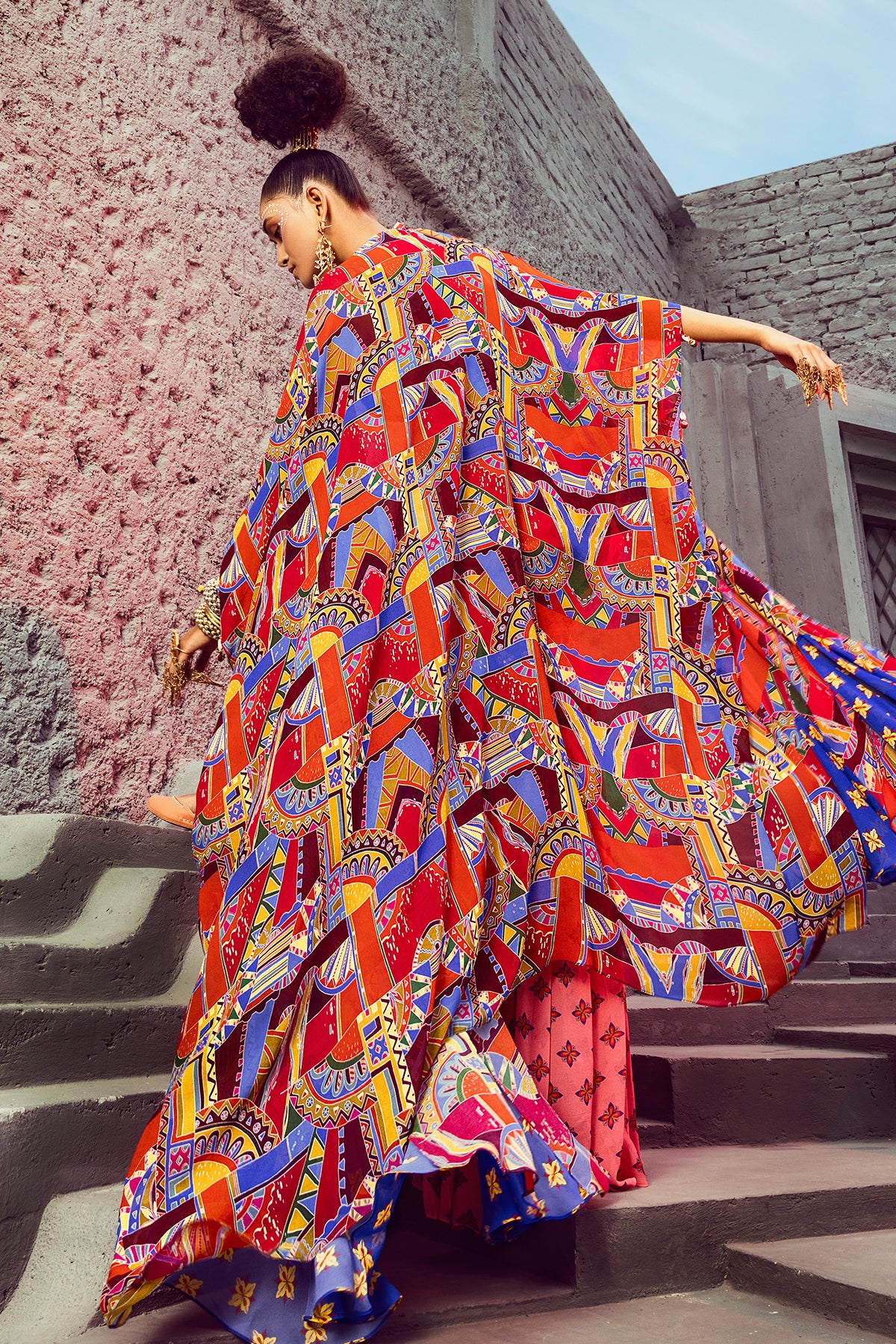 Pink Gharara Pant Set