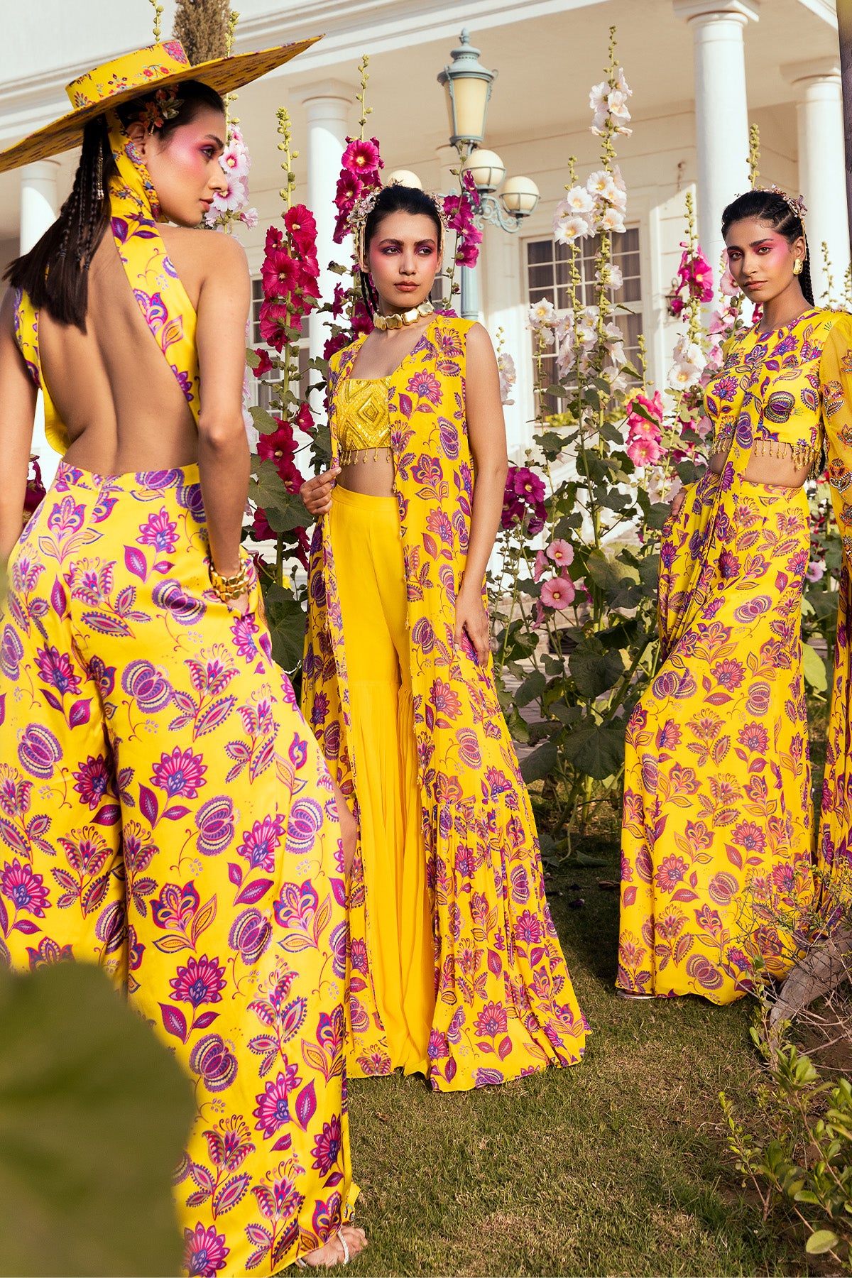 YELLOW PRINTED JUMPSUIT