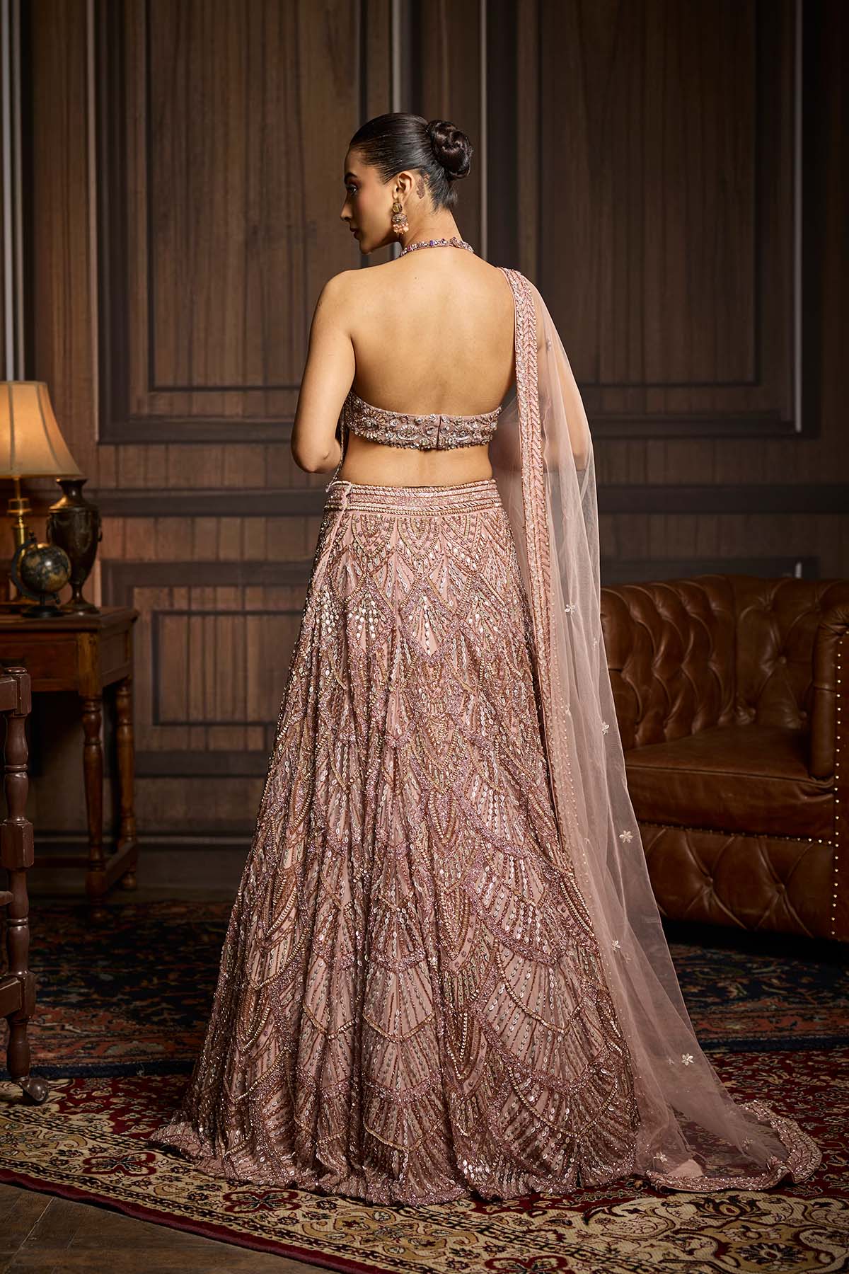 Blush Pink Embellished Lehenga Set