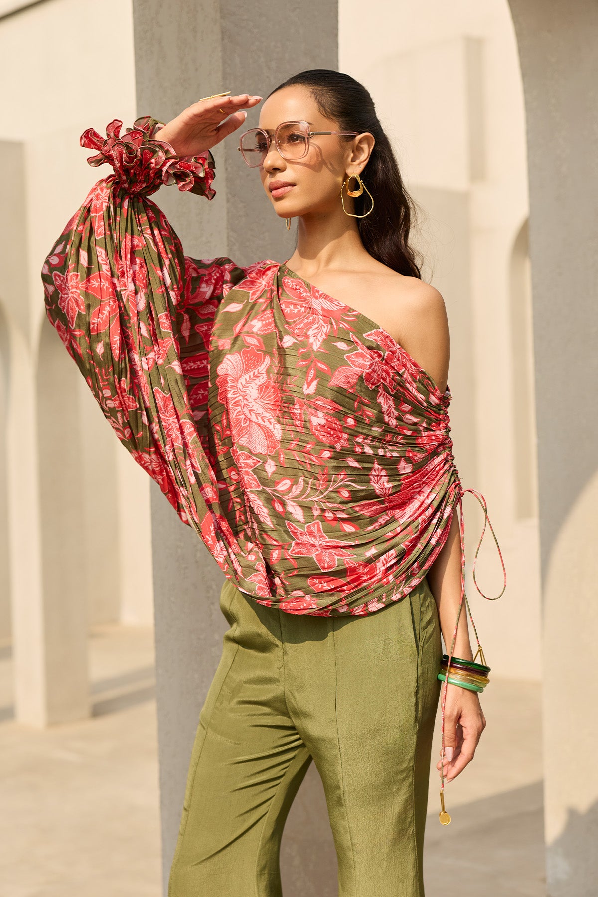 SAGE GREEN FLORAL PRINTED CO-ORD SET