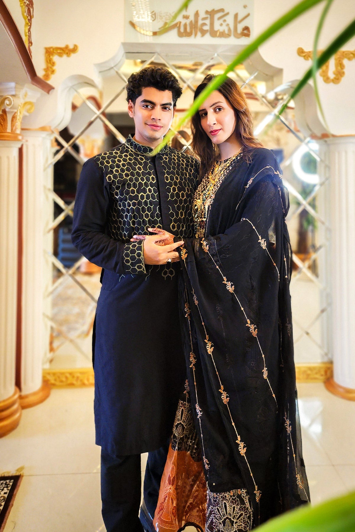 Soboguys in Black Embroidered Kurta & Pants