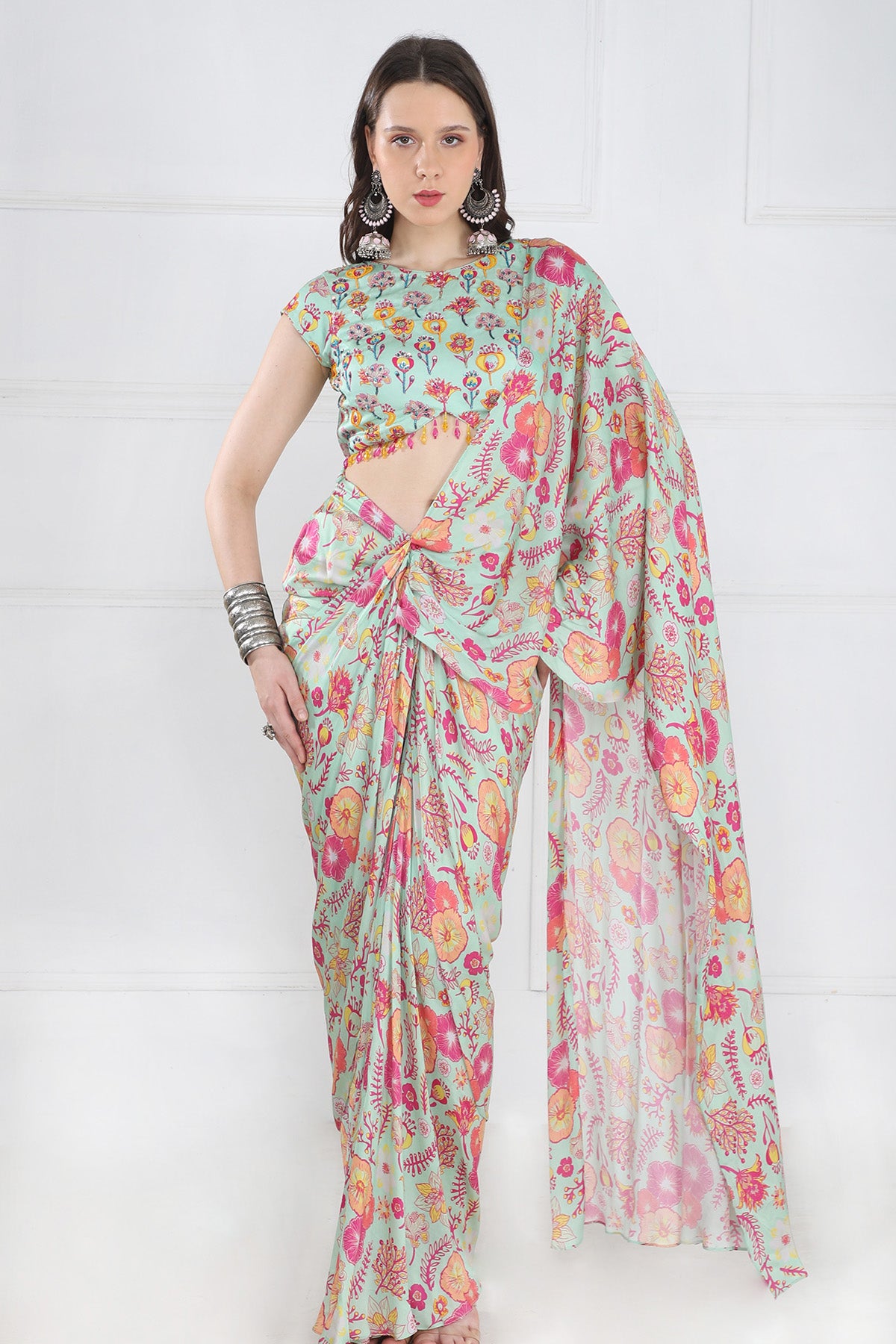 MINT GREEN SAREE SET