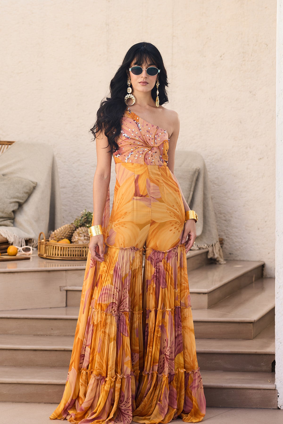 Sunlit Lily Printed Jumpsuit